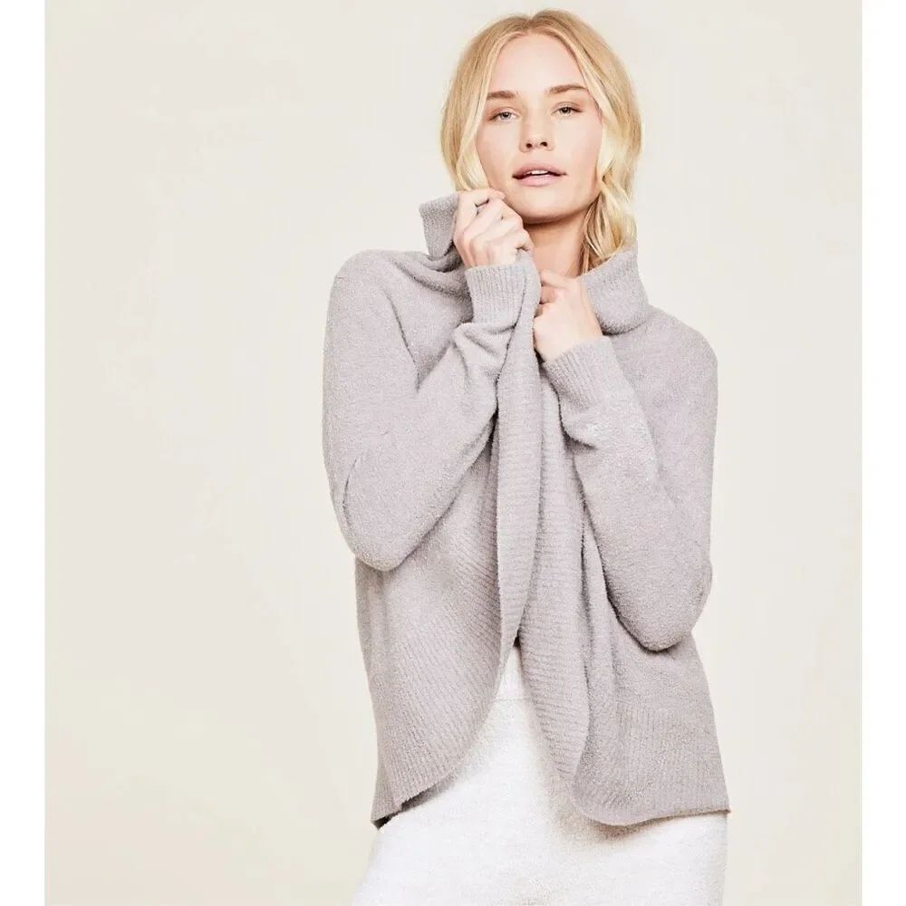 Barefoot Dreams CozyChic Lite Circle Cardi Nylon Rayon Open Hang Sweater Sz XS/S